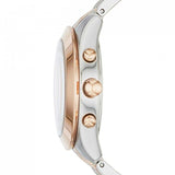 Marc Jacobs Peeker Chronograph Silver Two Tone Steel Strap Watch for Women - MBM3369
