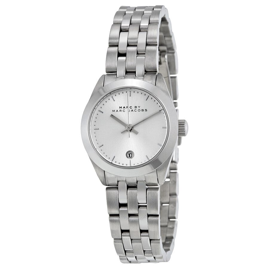 Marc Jacobs Peeker Silver Dial Silver Steel Strap Watch for Women - MBM3373