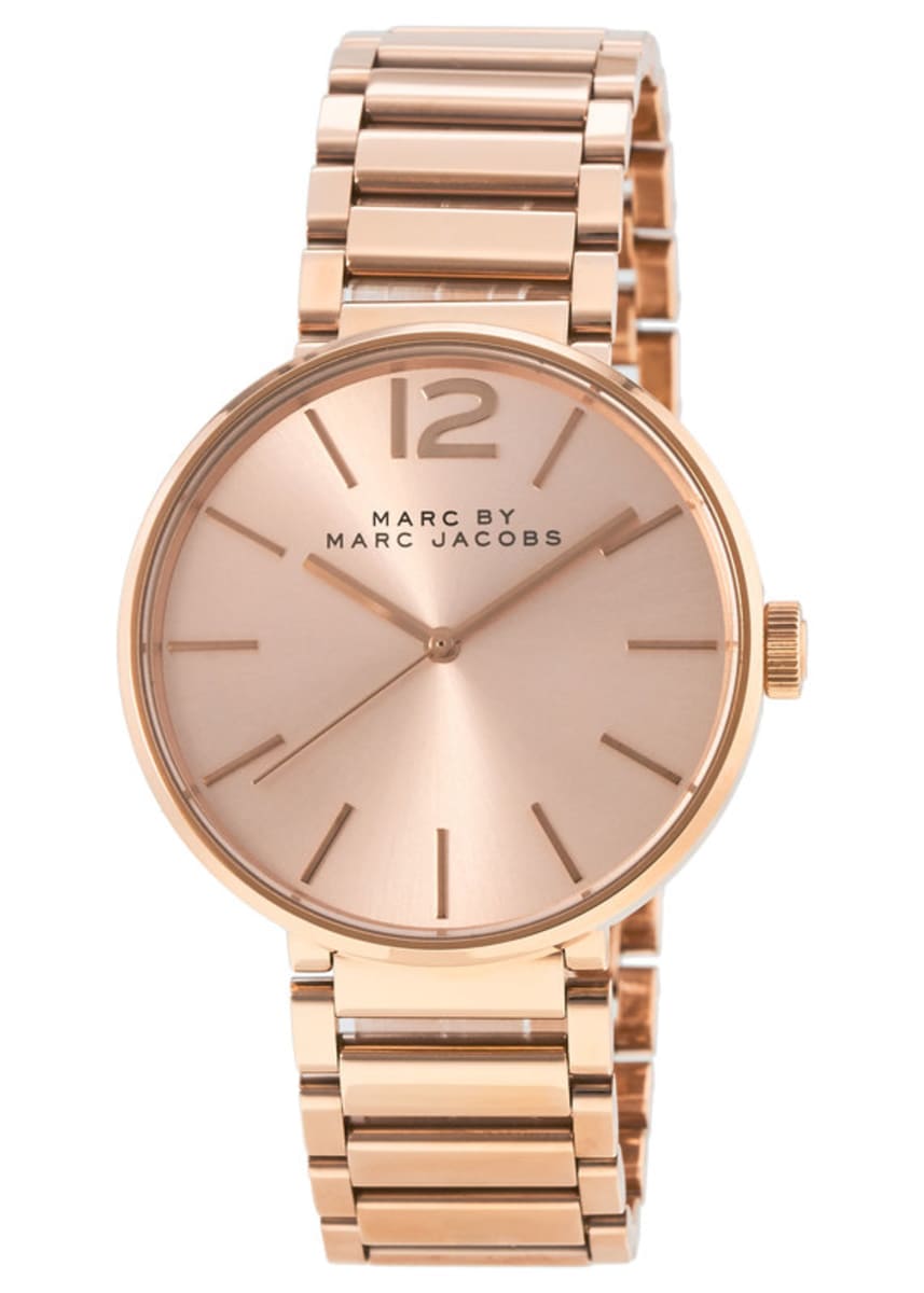 Marc Jacobs Peggy Rose Gold Dial Rose Gold Steel Strap Watch for Women - MBM3406
