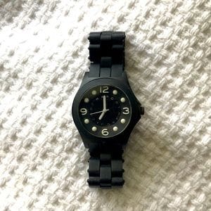 Marc Jacobs Pelly Black Dial Black Silicone Strap Watch for Women - MBM2507