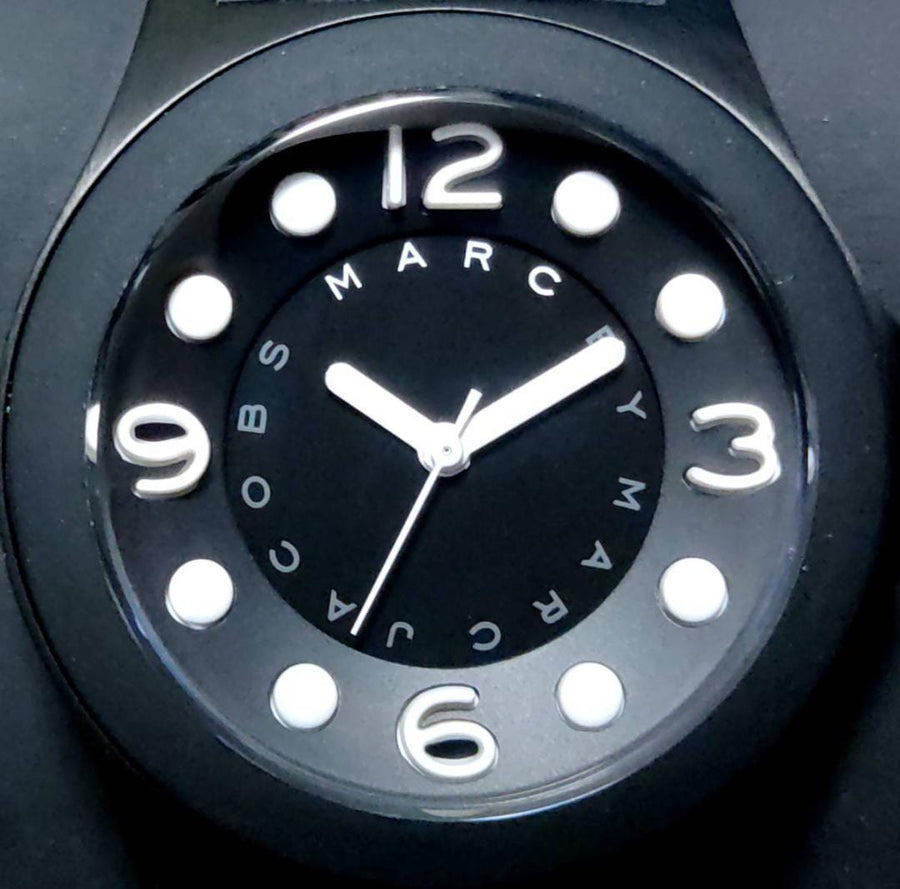 Marc Jacobs Pelly Black Dial Black Silicone Strap Watch for Women - MBM2507