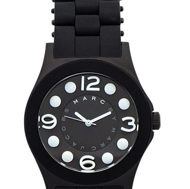 Marc Jacobs Pelly Black Dial Black Silicone Strap Watch for Women - MBM2527