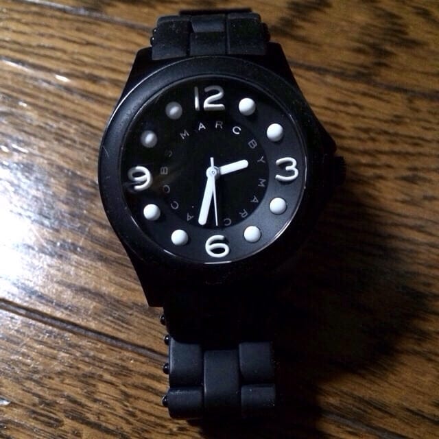 Marc Jacobs Pelly Black Dial Black Silicone Strap Watch for Women - MBM2528