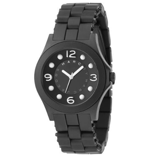 Marc Jacobs Pelly Black Dial Black Silicone Strap Watch for Women - MBM2528