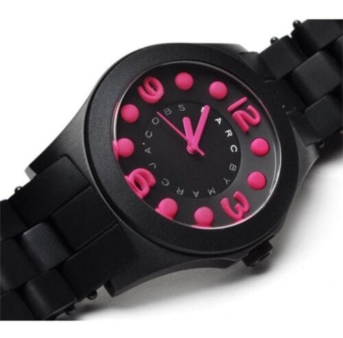 Marc Jacobs Pelly Black Dial Black Silicone Strap Watch for Women - MBM2529