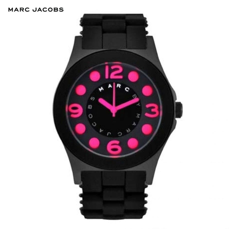 Marc Jacobs Pelly Black Dial Black Silicone Strap Watch for Women - MBM2529