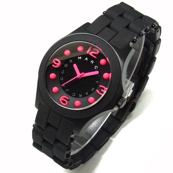 Marc Jacobs Pelly Black Dial Black Silicone Strap Watch for Women - MBM2530