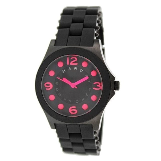 Marc Jacobs Pelly Black Dial Black Silicone Strap Watch for Women - MBM2530