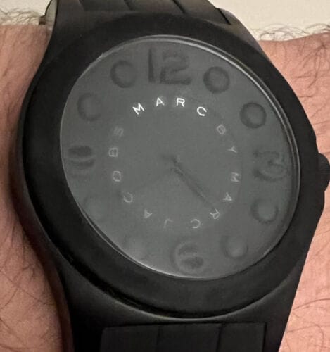 Marc Jacobs Pelly Black Dial Black Silicone Strap Watch for Women - MBM2531