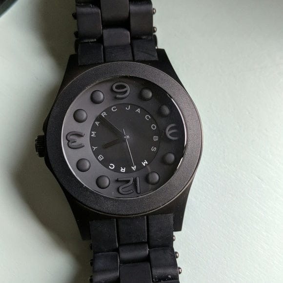 Marc Jacobs Pelly Black Dial Black Silicone Strap Watch for Women - MBM2531