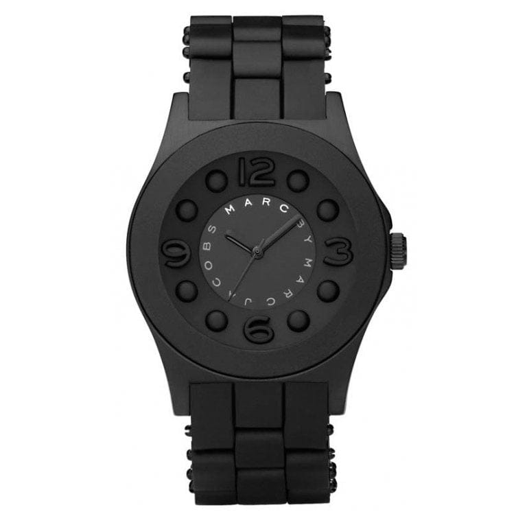 Marc Jacobs Pelly Black Dial Black Silicone Strap Watch for Women - MBM2531