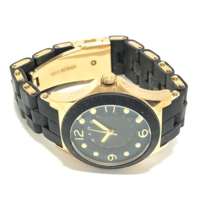 Marc Jacobs Pelly Black Dial Black Silicone Strap Watch for Women - MBM2540
