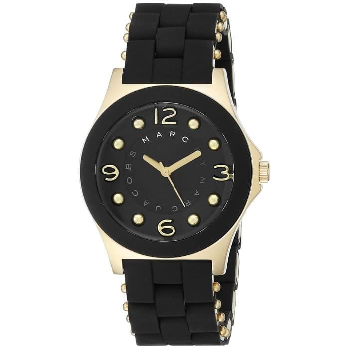 Marc Jacobs Pelly Black Dial Black Silicone Strap Watch for Women - MBM2540