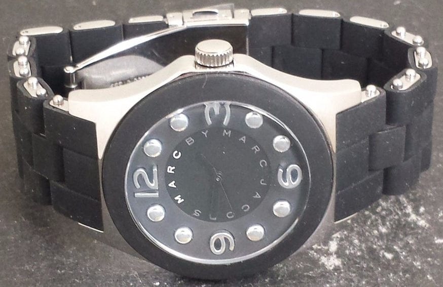 Marc Jacobs Pelly Black Dial Black Silicone Strap Watch for Women - MBM2541