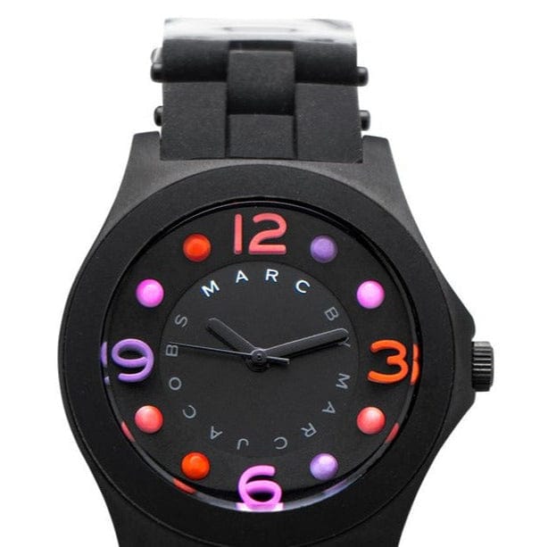 Marc Jacobs Pelly Black Dial Black Silicone Strap Watch for Women - MBM2543