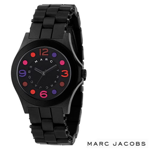 Marc Jacobs Pelly Black Dial Black Silicone Strap Watch for Women - MBM2543