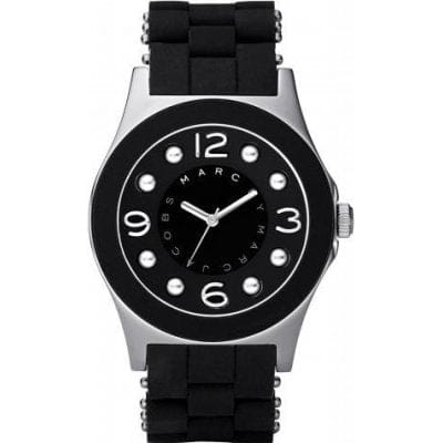 Marc Jacobs Pelly Black Dial Black Silicone Strap Watch for Women - MBM2544