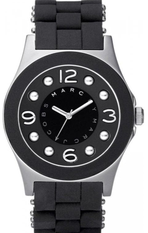 Marc Jacobs Pelly Black Dial Black Silicone Strap Watch for Women - MBM2544