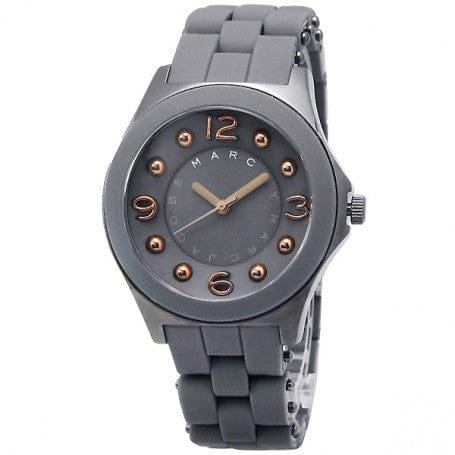 Marc Jacobs Pelly Grey Dial Grey Silicone Strap Watch for Women - MBM2537