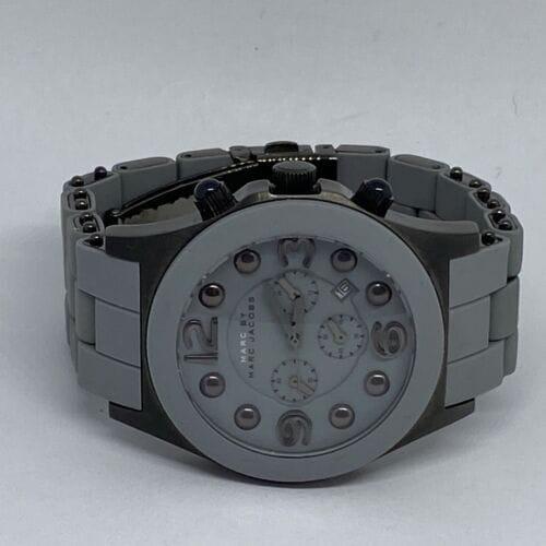 Marc Jacobs Pelly Grey Dial Grey Silicone Strap Watch for Women - MBM2566