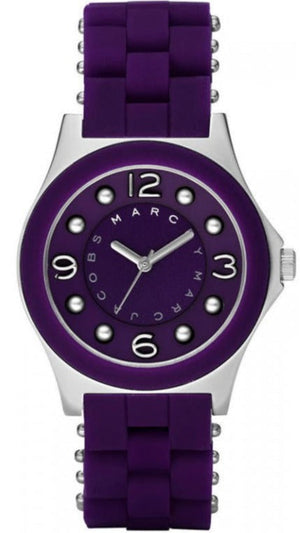 Marc Jacobs Pelly Purple Dial Purple Silicone Strap Watch for Women - MBM2538