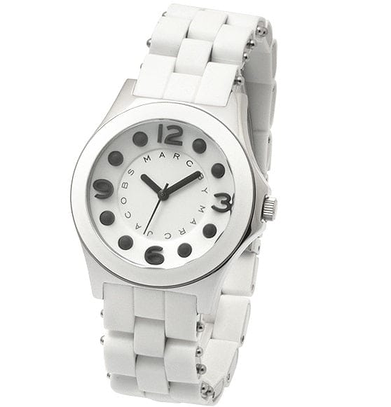 Marc Jacobs Pelly White Dial White Silicone Strap Watch for Women - MBM2503