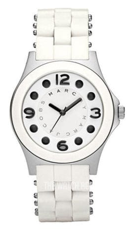Marc Jacobs Pelly White Dial White Silicone Strap Watch for Women - MBM2503