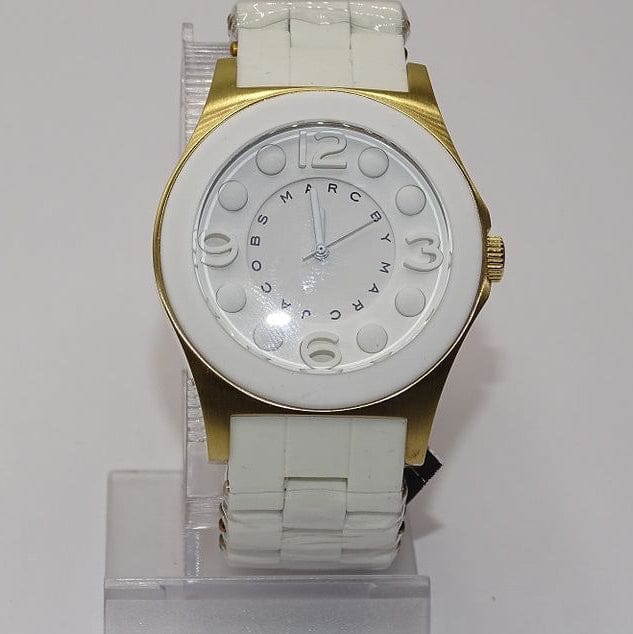 Marc Jacobs Pelly White Dial White SIlicone Strap Watch for Women - MBM2525