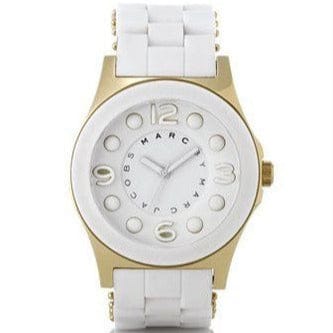 Marc Jacobs Pelly White Dial White SIlicone Strap Watch for Women - MBM2525