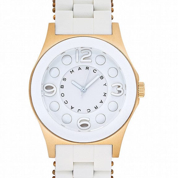 Marc Jacobs Pelly White Dial White Silicone Strap Watch for Women - MBM2526