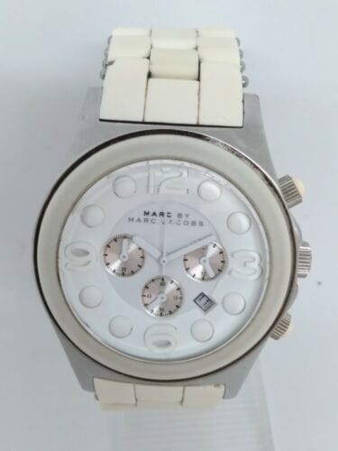 Marc Jacobs Pelly White Dial White Silicone Strap Watch for Women - MBM2565