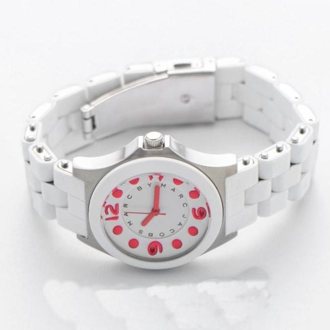 Marc Jacobs Pelly White Dial White Silicone Strap Watch for Women - MBM2588