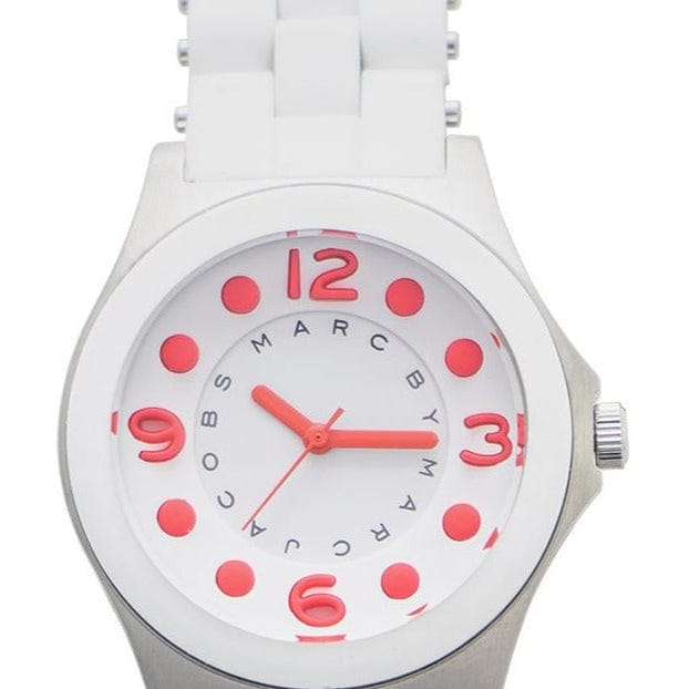 Marc Jacobs Pelly White Dial White Silicone Strap Watch for Women - MBM2588