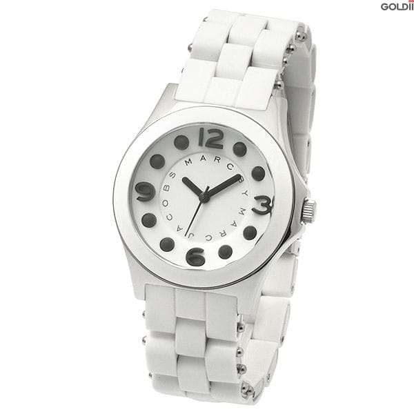 Marc Jacobs Perry White Dial White Silicone Strap Watch for Women - MBM2533