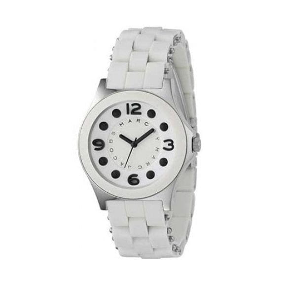 Marc Jacobs Perry White Dial White Silicone Strap Watch for Women - MBM2533