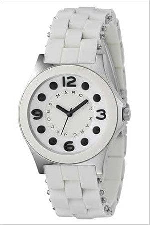 Marc Jacobs Perry White Dial White Silicone Strap Watch for Women - MBM2533