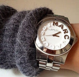 Marc Jacobs Rivera Silver Dial Silver Steel Strap Watch for Women - MBM3133