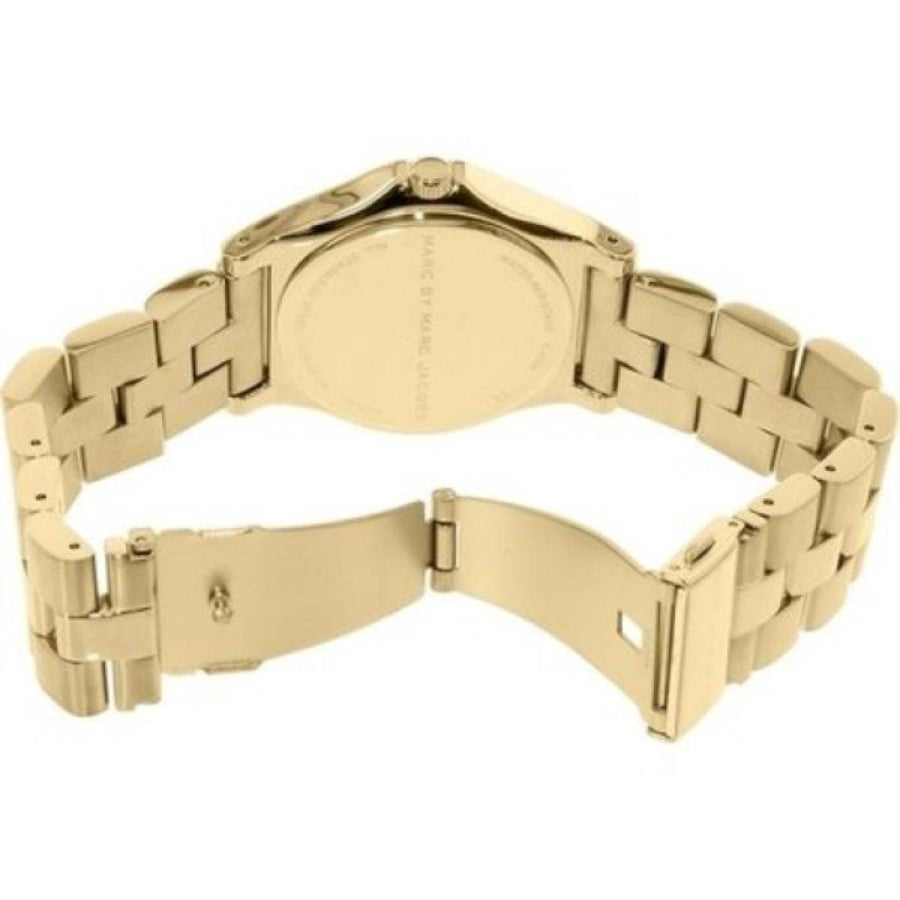 Marc Jacobs Rivera White Dial Gold Steel Strap Watch for Women - MBM3134