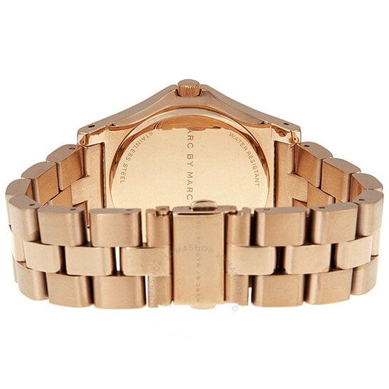 Marc Jacobs Rivera White Dial Rose Gold Steel Strap Watch for Women - MBM3135