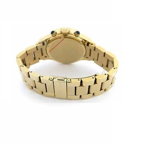 Marc Jacobs Rock Chronograph Green Dial Gold Steel Strap Watch for Women - MBM3252