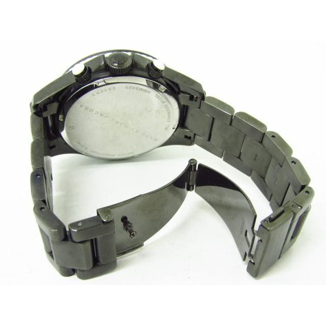 Marc Jacobs Rock Chronograph Limited Edition Gray Dial Gray Steel Strap Watch for Women - MBM5025
