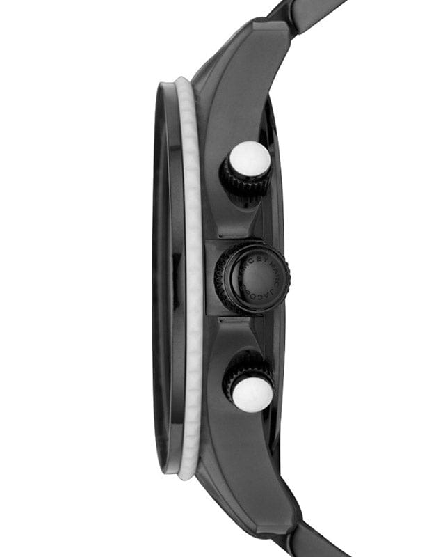 Marc Jacobs Rock Chronograph Limited Edition Gray Dial Gray Steel Strap Watch for Women - MBM5025