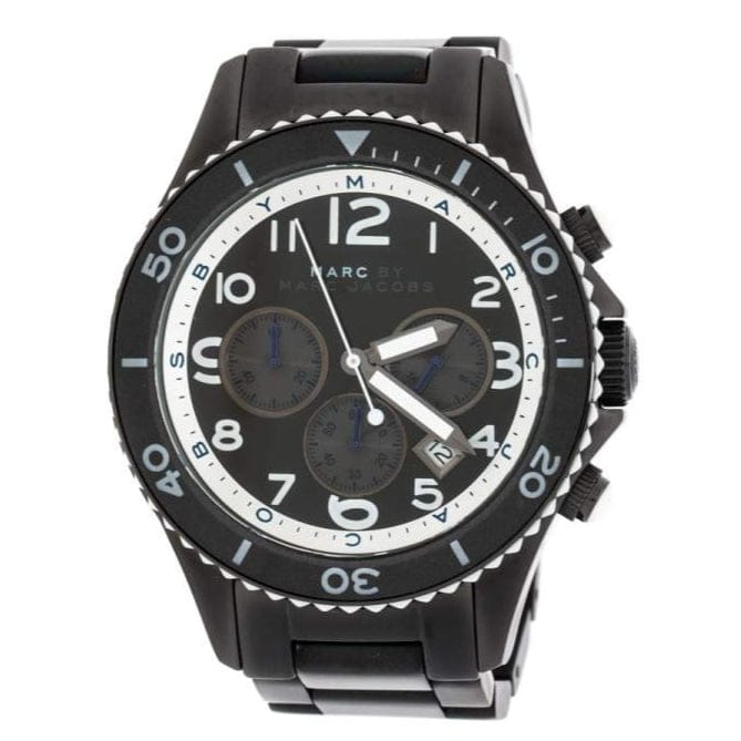 Marc Jacobs Rock Chronograph Limited Edition Gray Dial Gray Steel Strap Watch for Women - MBM5025