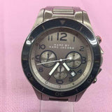 Marc Jacobs Rock Chronograph Silver Dial Silver Steel Strap Watch for Men - MBM5028