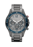 Marc Jacobs Rock Chronograph Silver Dial Silver Steel Strap Watch for Men - MBM5028