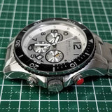 Marc Jacobs Rock Chronograph White Dial Silver Steel Strap Watch for Men - MBM5027