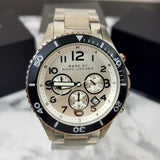 Marc Jacobs Rock Chronograph White Dial Silver Steel Strap Watch for Men - MBM5027