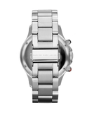 Marc Jacobs Rock Chronograph White Dial Silver Steel Strap Watch for Men - MBM5027