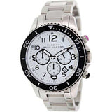Marc Jacobs Rock Chronograph White Dial Silver Steel Strap Watch for Men - MBM5027