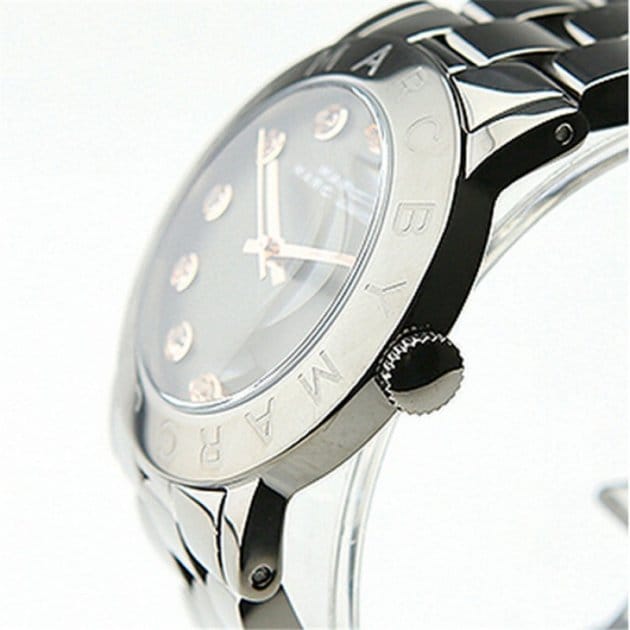 Marc Jacobs Rock Crystal Grey Dial Grey Steel Strap Watch for Women - MBM8596